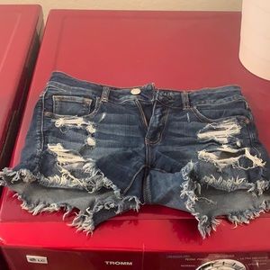 American Eagle Super Stretch MIDI Denim Shorts